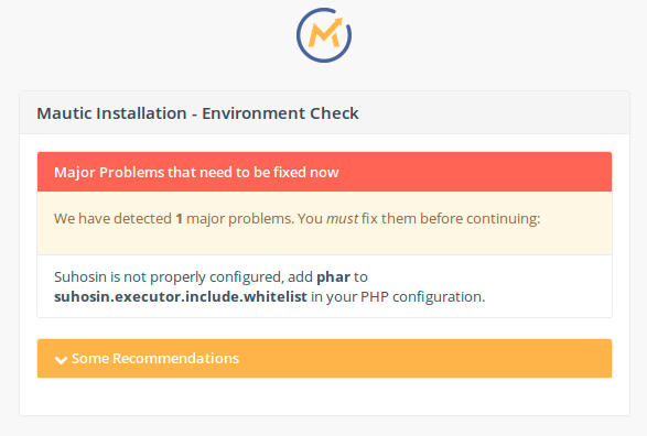 Suhosin is not properly configured