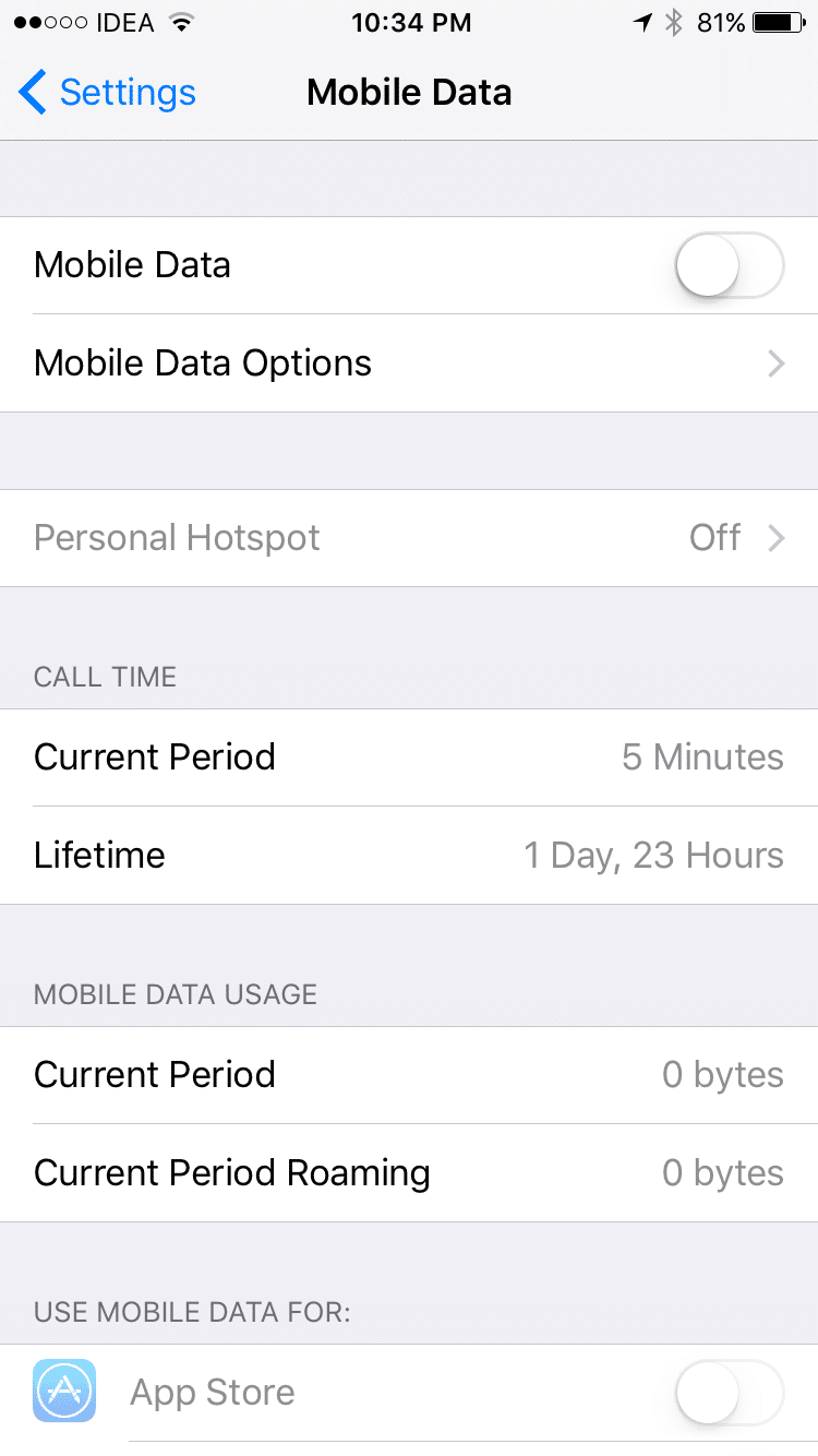 Personal Hotspot missing