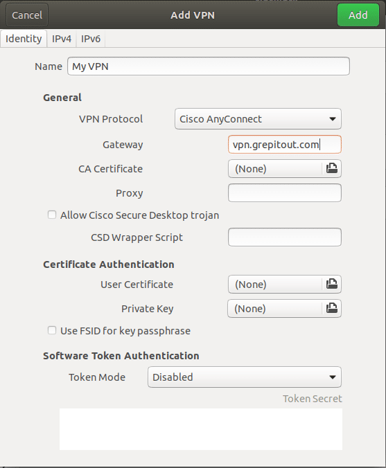 OpenConnect Configuration