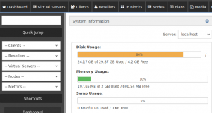 change client account password in SolusVM admin panel