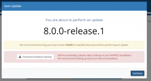 how to update whmcs