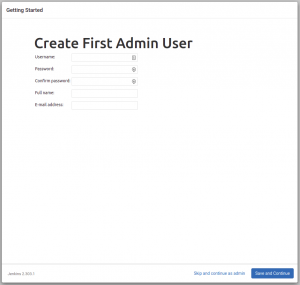 Create First Admin User